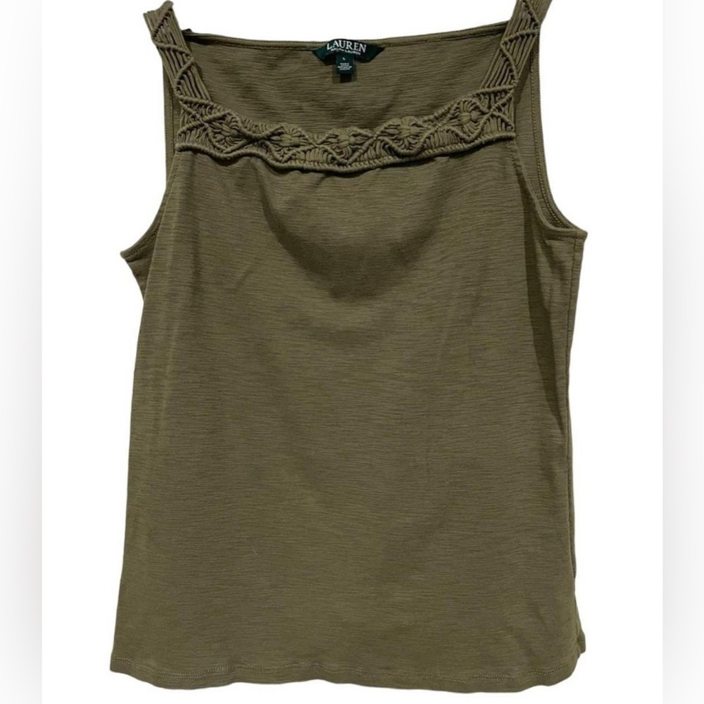 Lauren Ralph Lauren women khaki army tank top